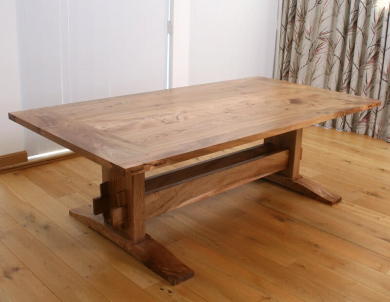 Elm dining table - bespoke carpentry - Dougal black carpentry